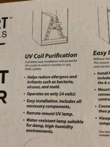 uv light air purifier
