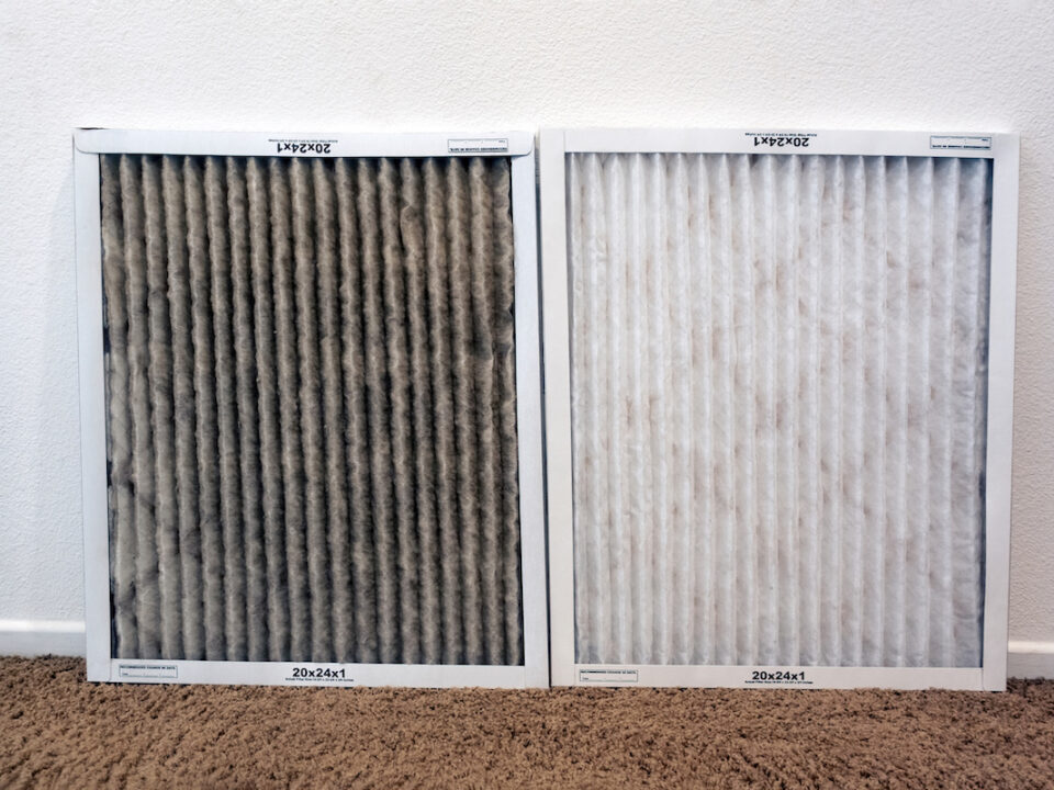 HVAC air filter replacement